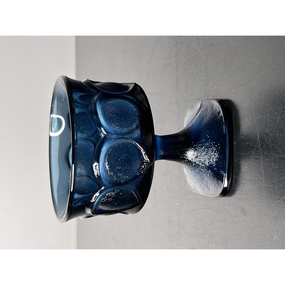 Mid Century Modern Vintage Noritake Cobalt Blue Spotlight Dessert Goblets (2)